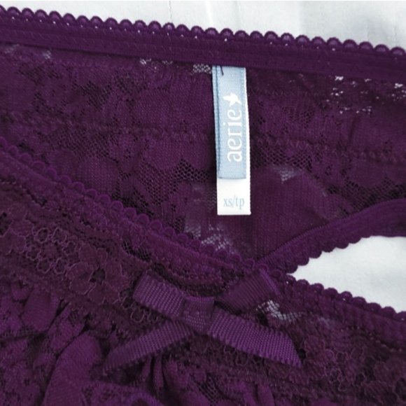 Aerie Lace Skirt rim Thong Panty- XS - Picture 3 of 6